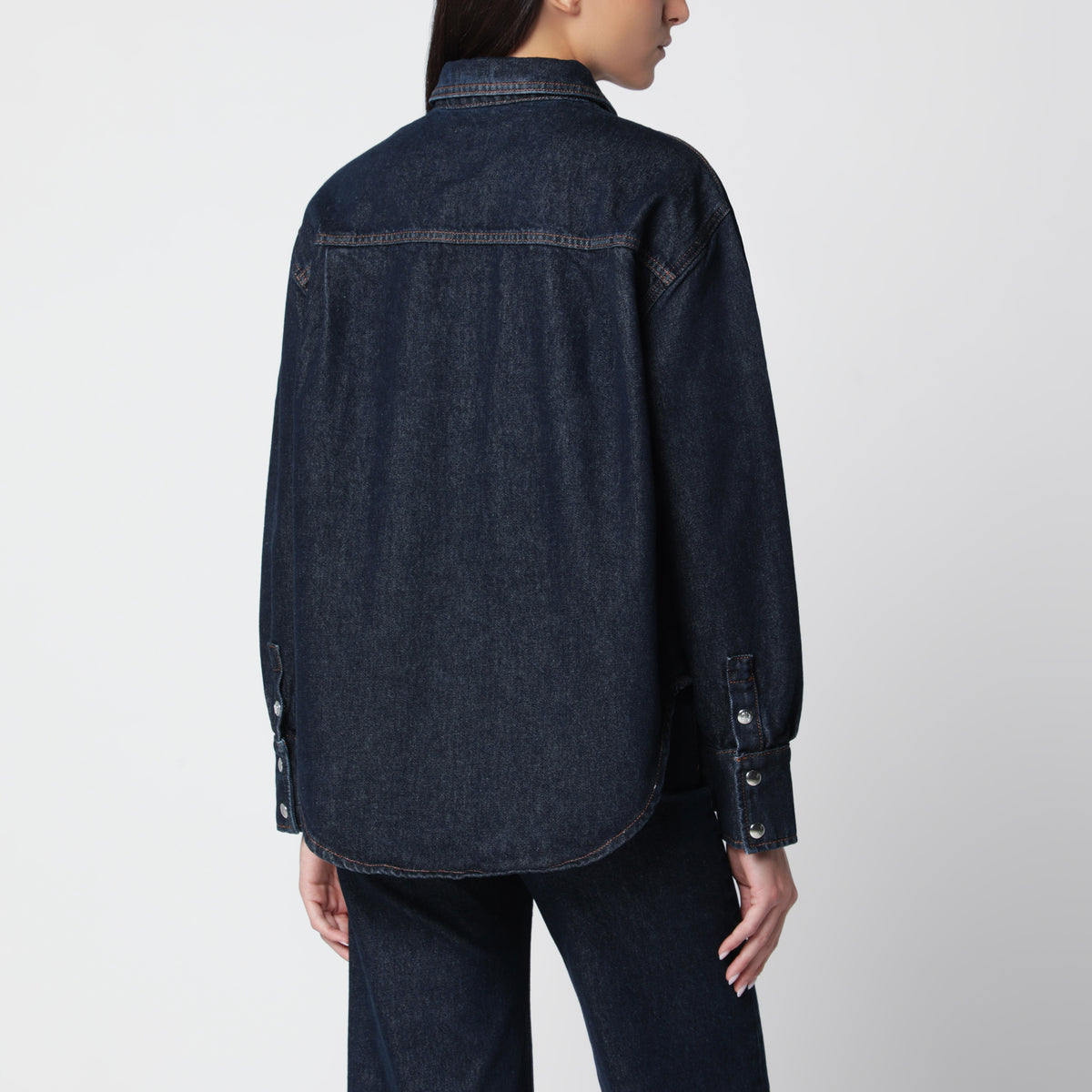 Camicia Samy blu in denim di cotone