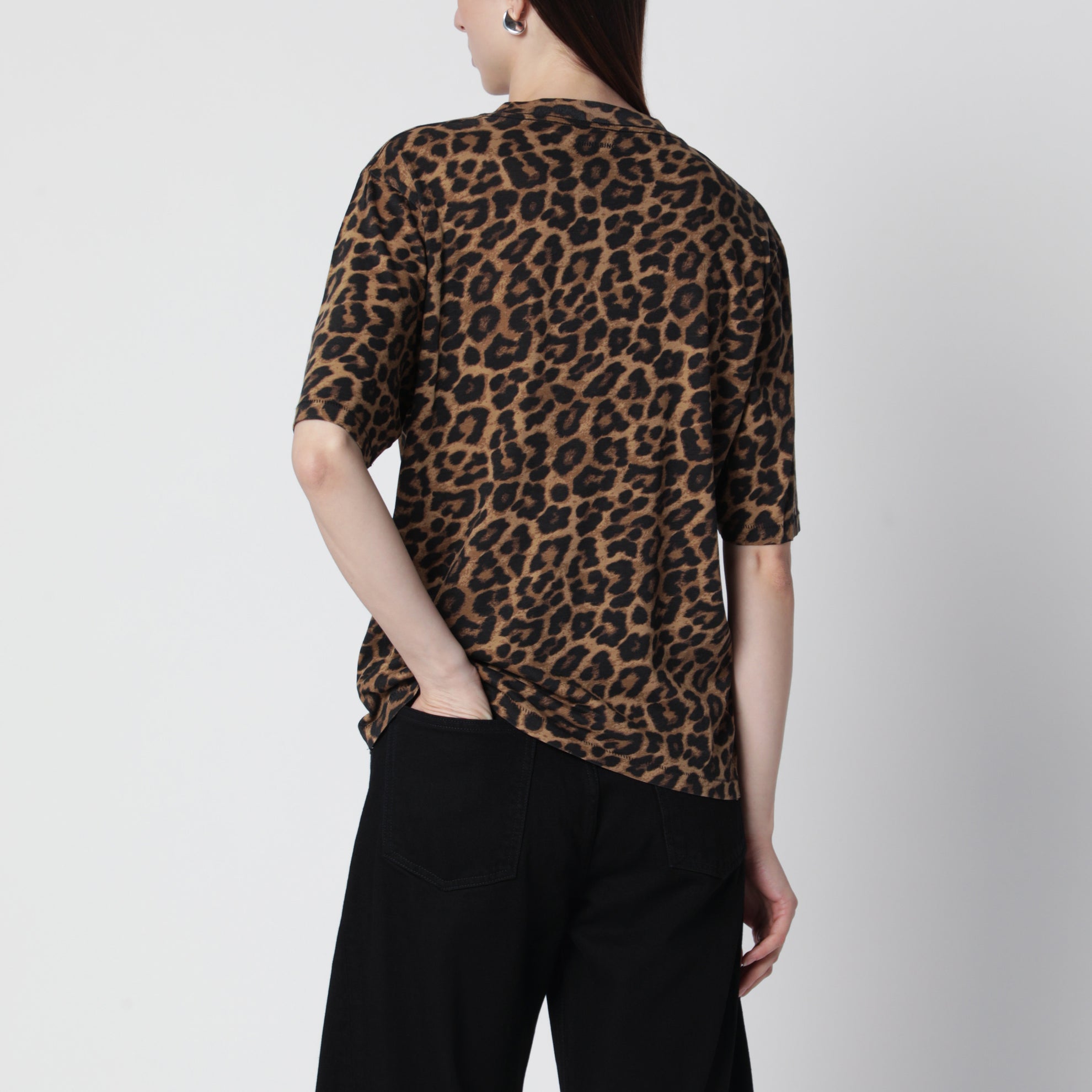 Avi leopard print cotton T-shirt