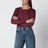 Maglia Sylvie bordeaux in misto lana