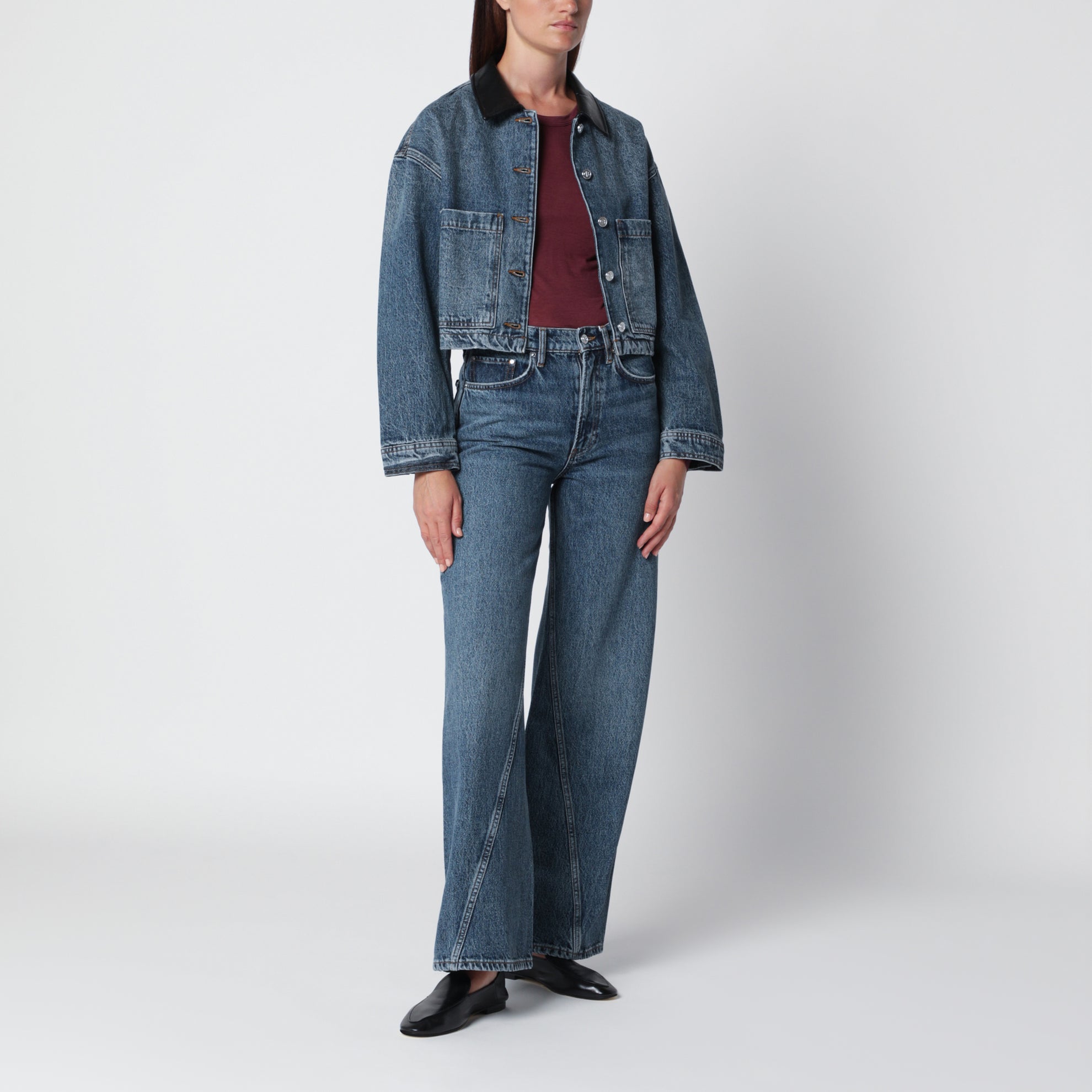 Maglia Sylvie bordeaux in misto lana