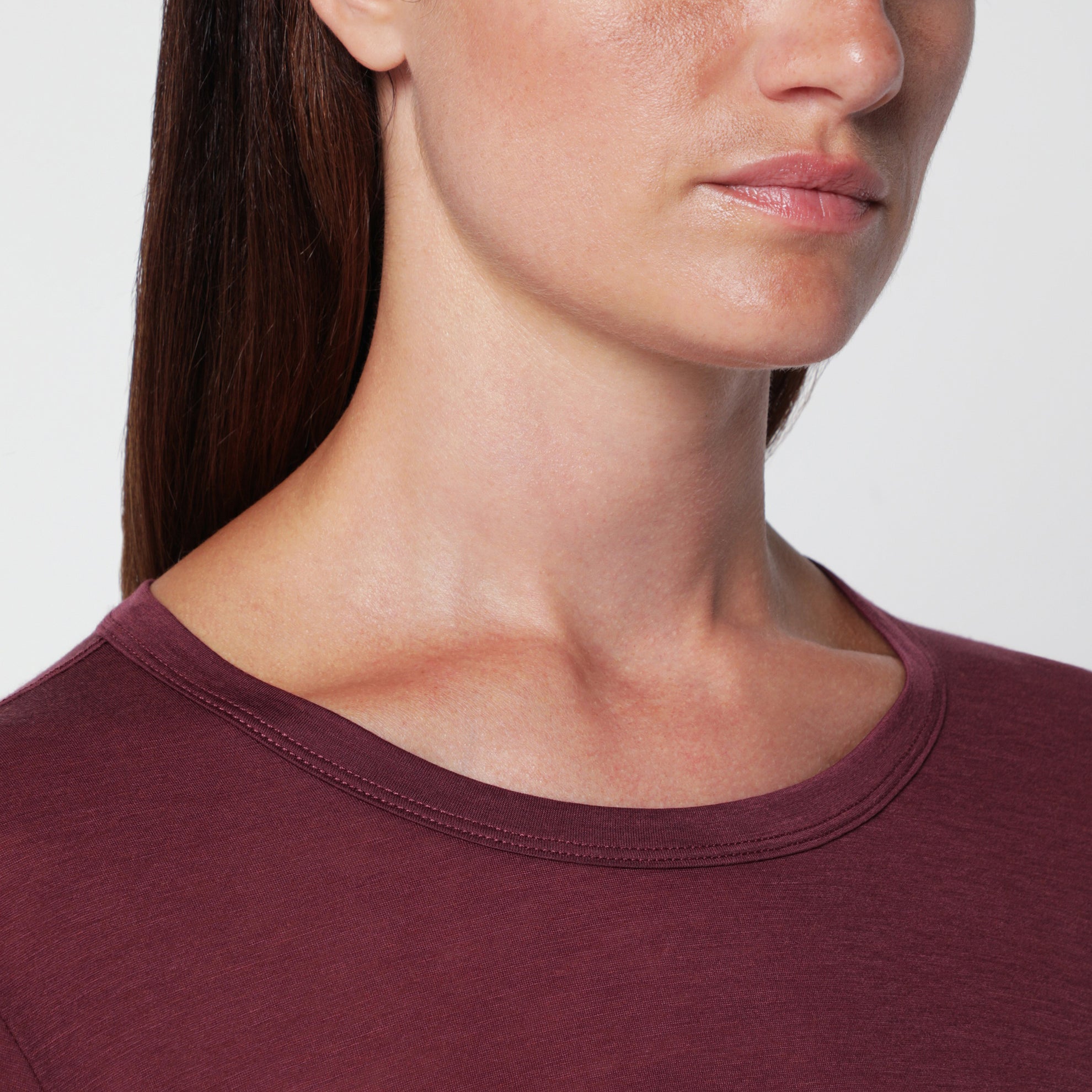 Maglia Sylvie bordeaux in misto lana