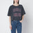 Black washed cropped Johnny T-shirt