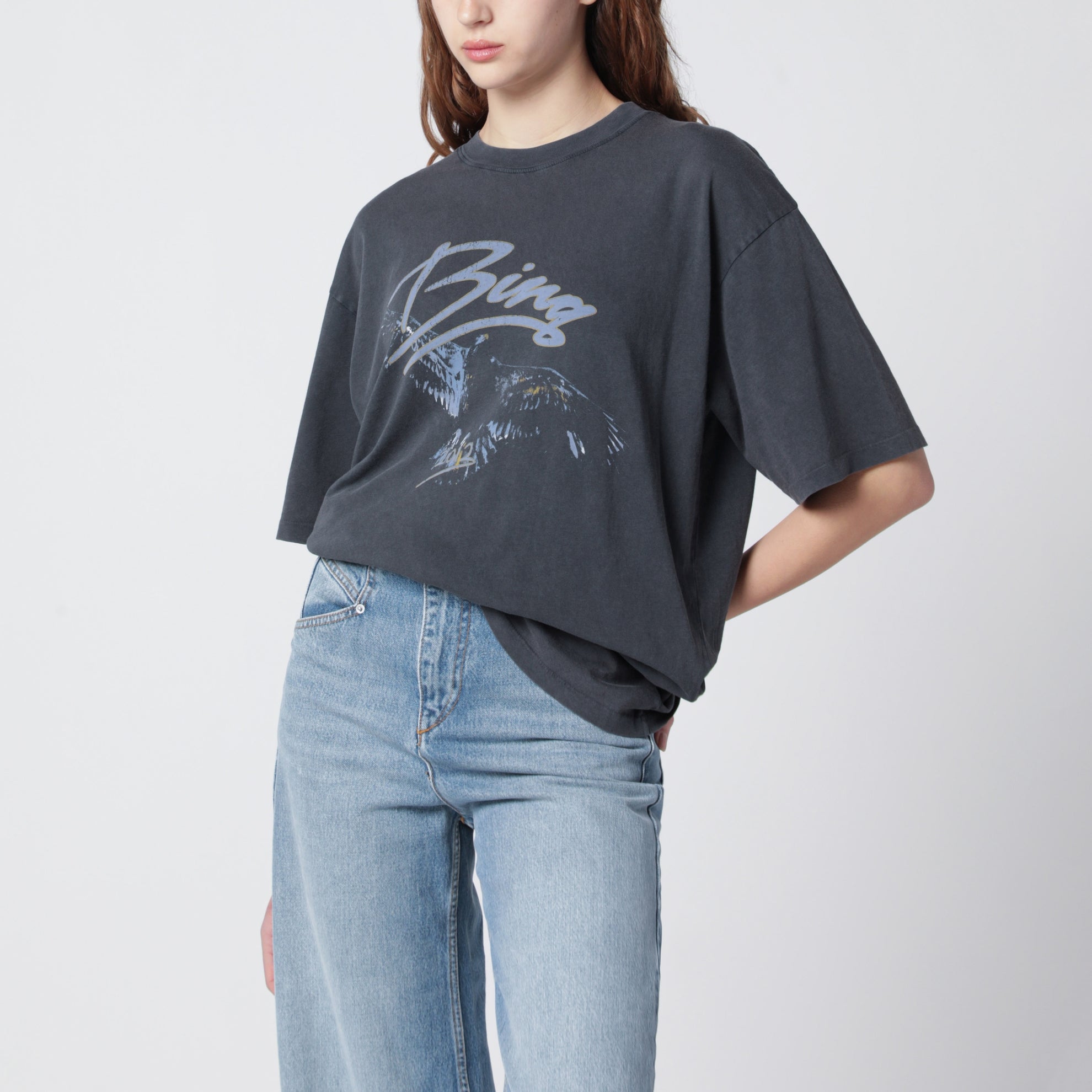 Spencer Eagle washed black T-shirt
