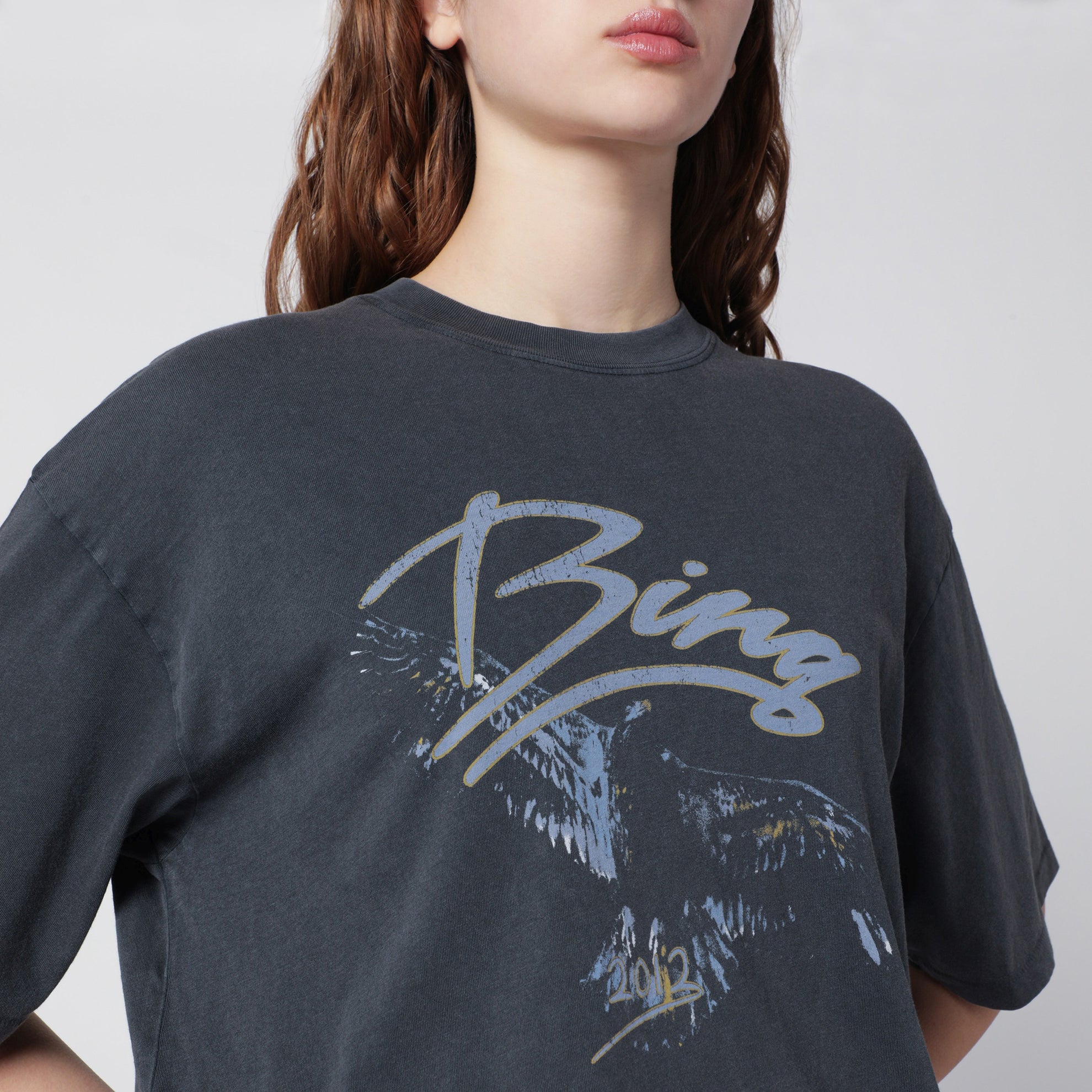Spencer Eagle washed black T-shirt