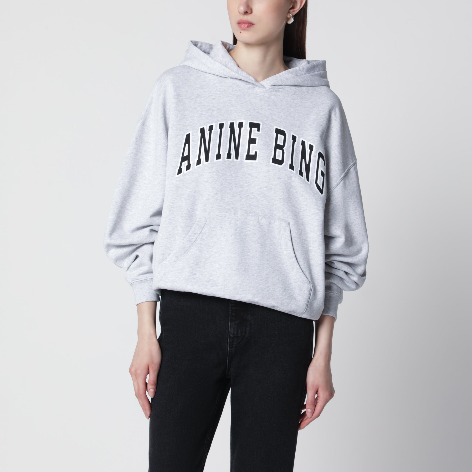 Oversize-Hoodie Harvey New Classic aus Baumwolle, Grau
