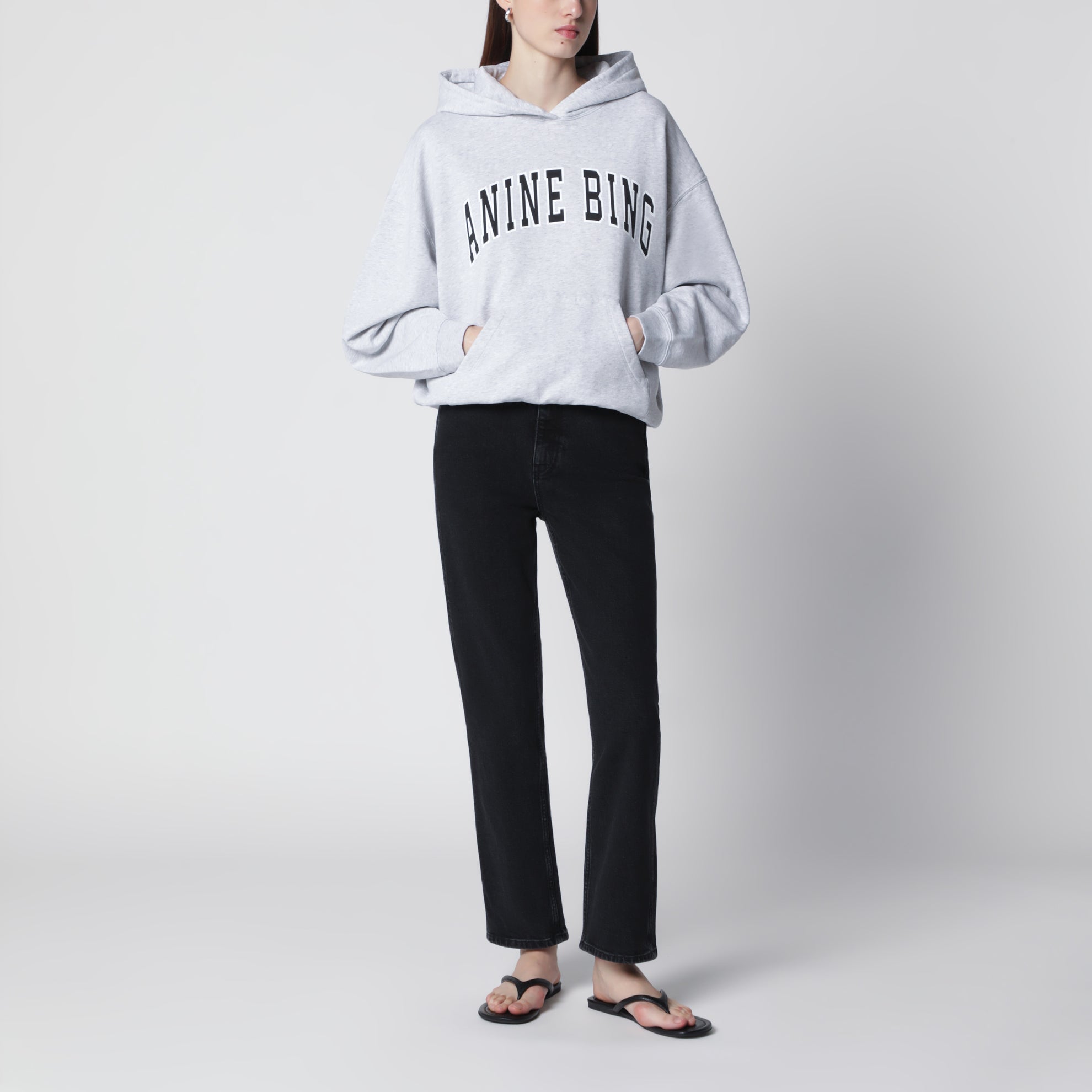 Oversize-Hoodie Harvey New Classic aus Baumwolle, Grau