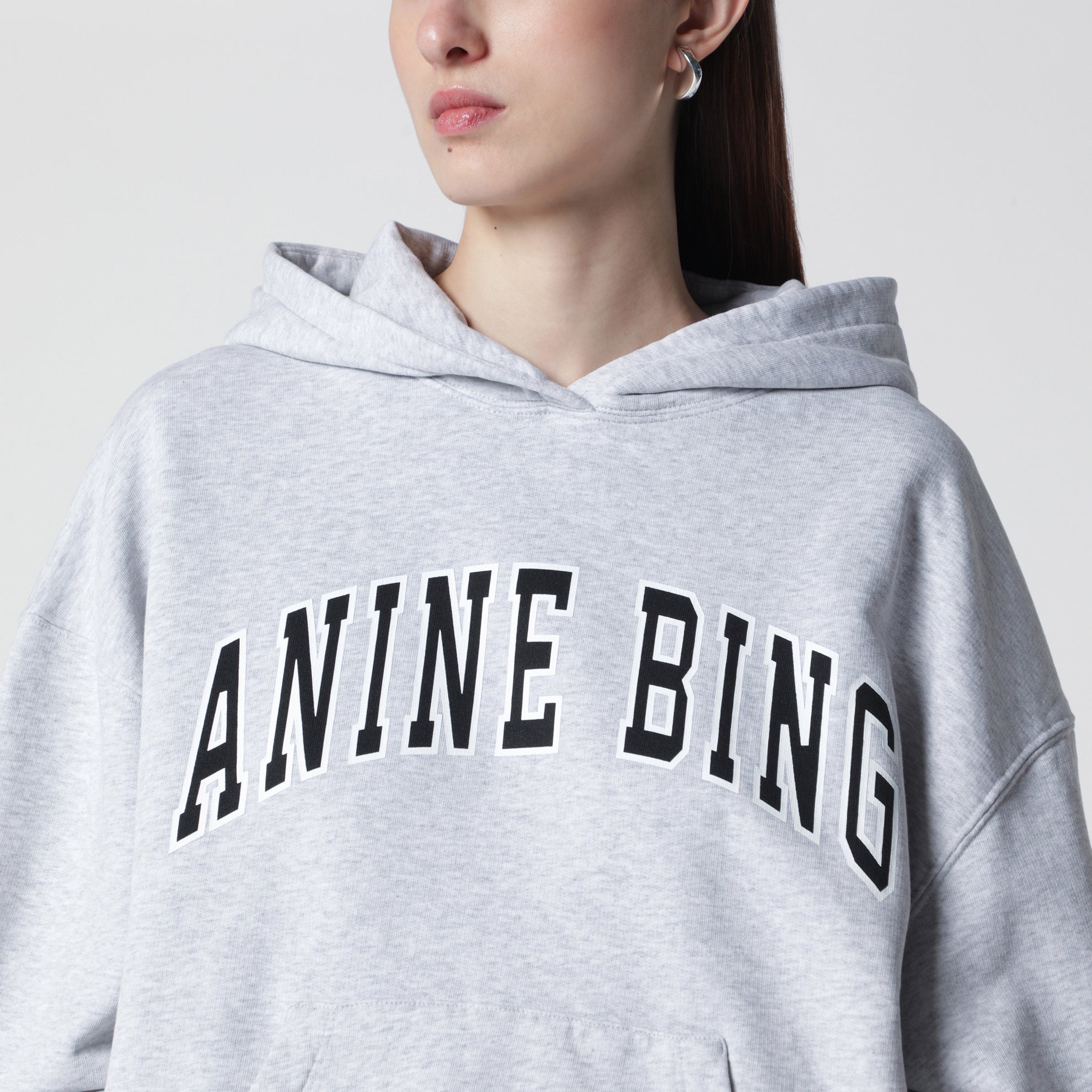 Oversize-Hoodie Harvey New Classic aus Baumwolle, Grau