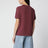 Burgunderrotes T-Shirt mit Logoprint