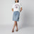 Cremefarbenes T-Shirt mit Logoprint