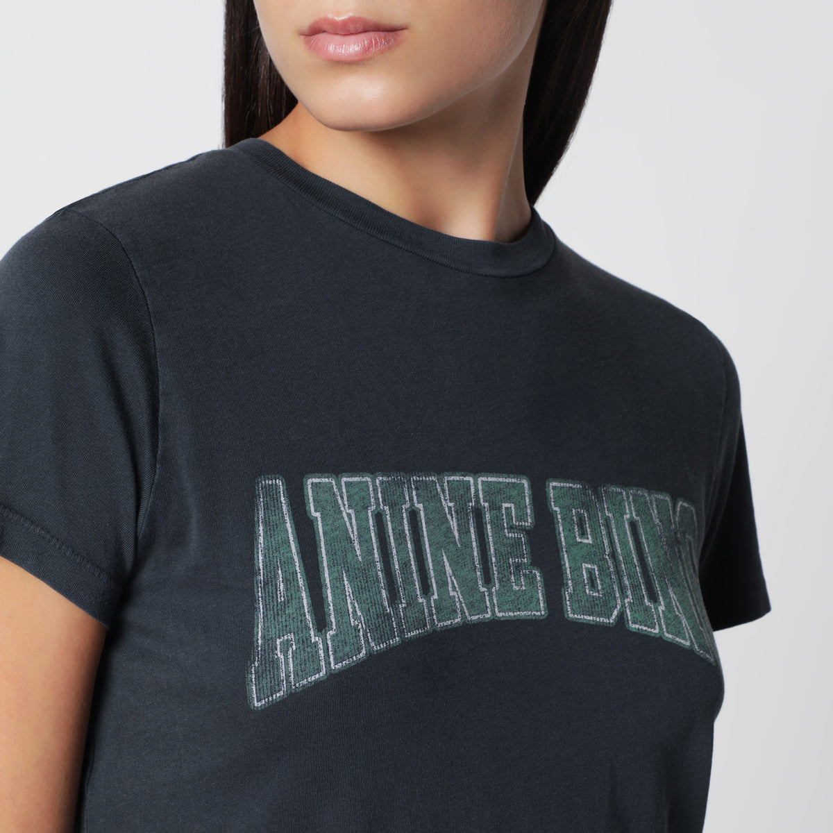T-shirt Shelley nera in cotone