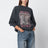 Verwaschen schwarzes Miles Tiger Bing Sweatshirt aus Baumwolle