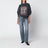 Verwaschen schwarzes Miles Tiger Bing Sweatshirt aus Baumwolle
