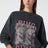 Verwaschen schwarzes Miles Tiger Bing Sweatshirt aus Baumwolle