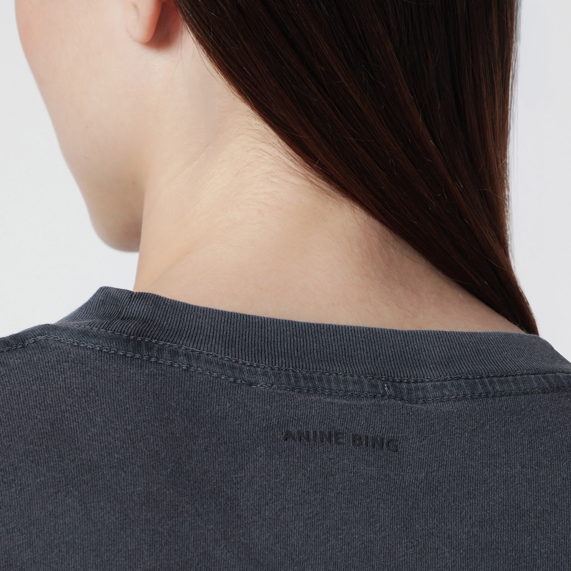 T-shirt Cade Tee Smiley in cotone grigio lavato