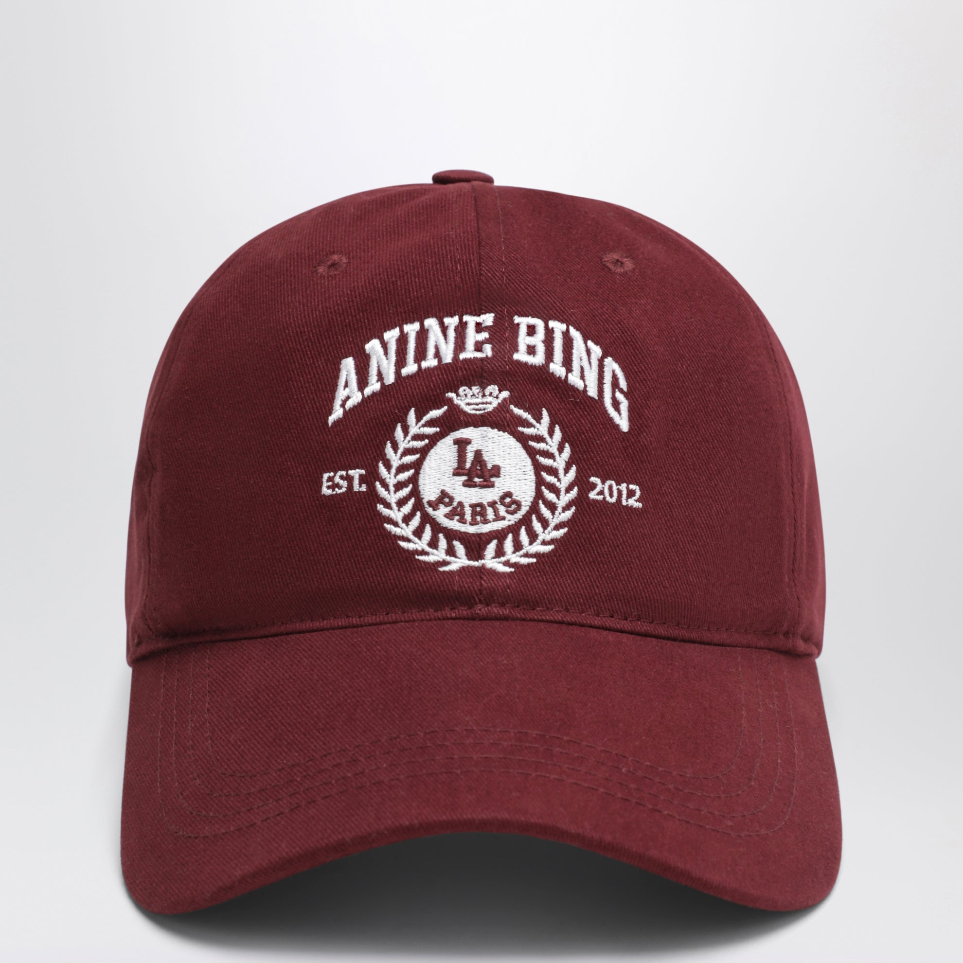 Burgunderrote Baseballkappe mit gesticktem Logo