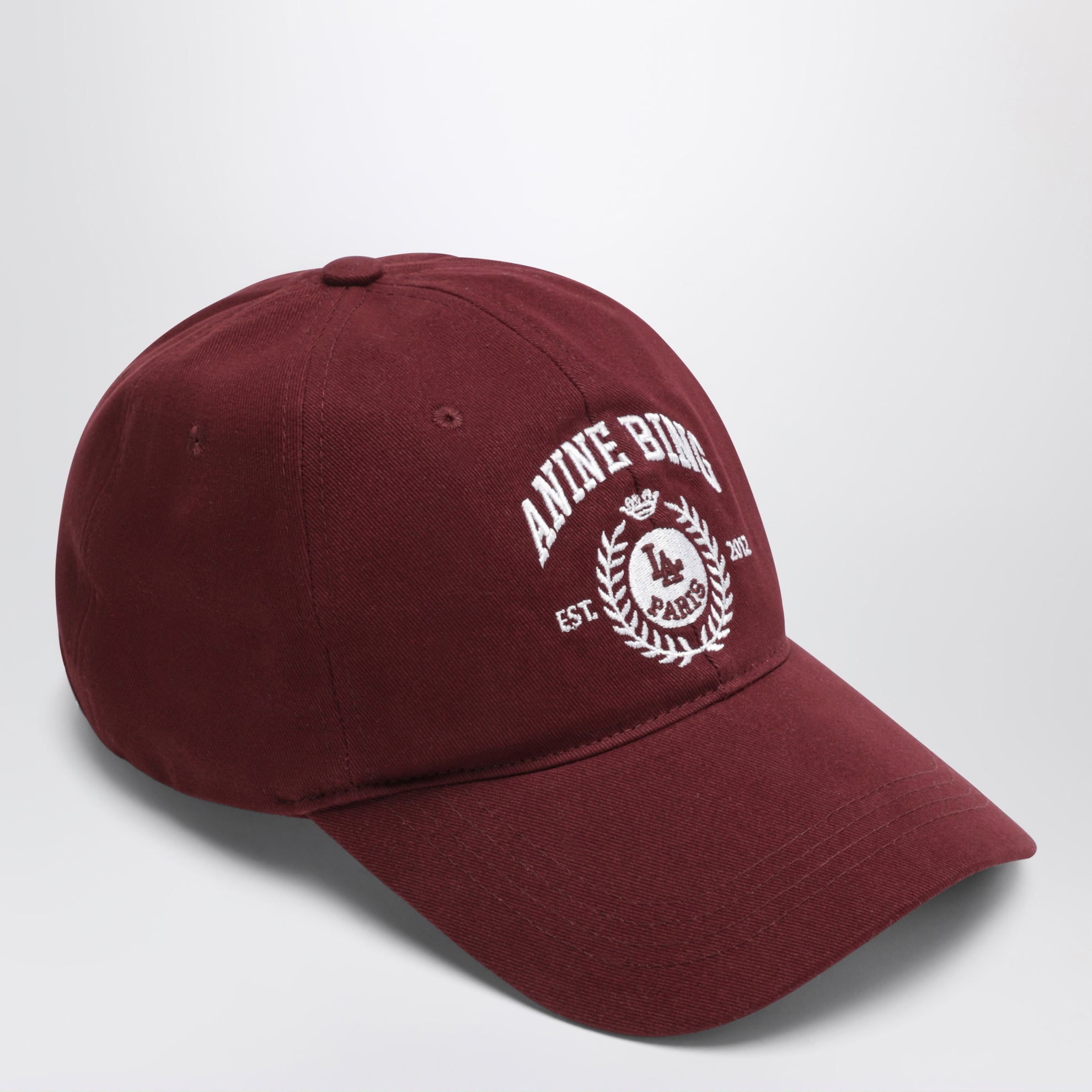 Burgunderrote Baseballkappe mit gesticktem Logo