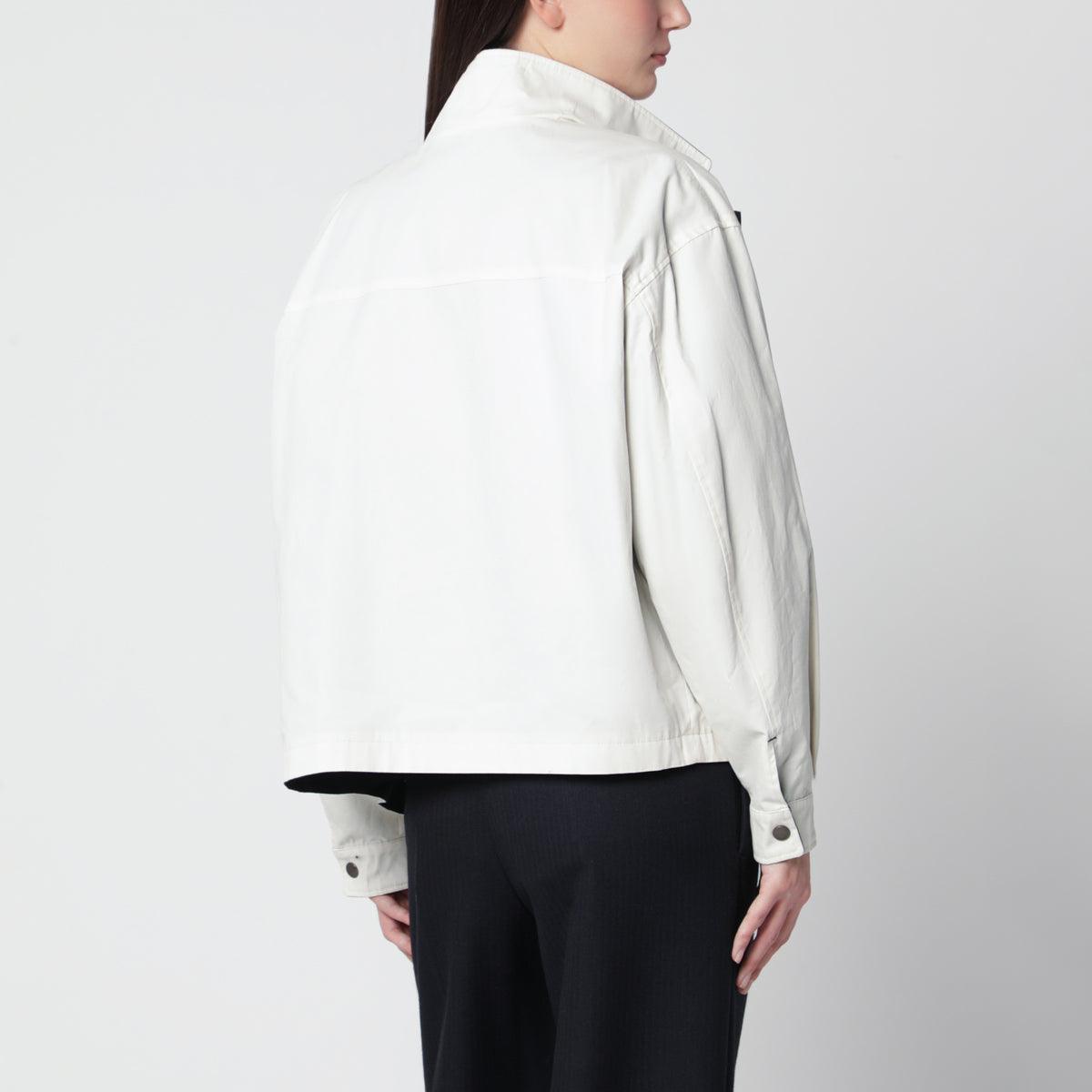 Wendbare Cassandre Jacke in Navy/Ecru aus Baumwolle