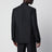 Black and grey double-breasted silk jacket