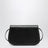 Sac en cuir noir avec fermoir en bambou