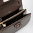 Small shoulder bag in dark taupe leather with bamboo closure