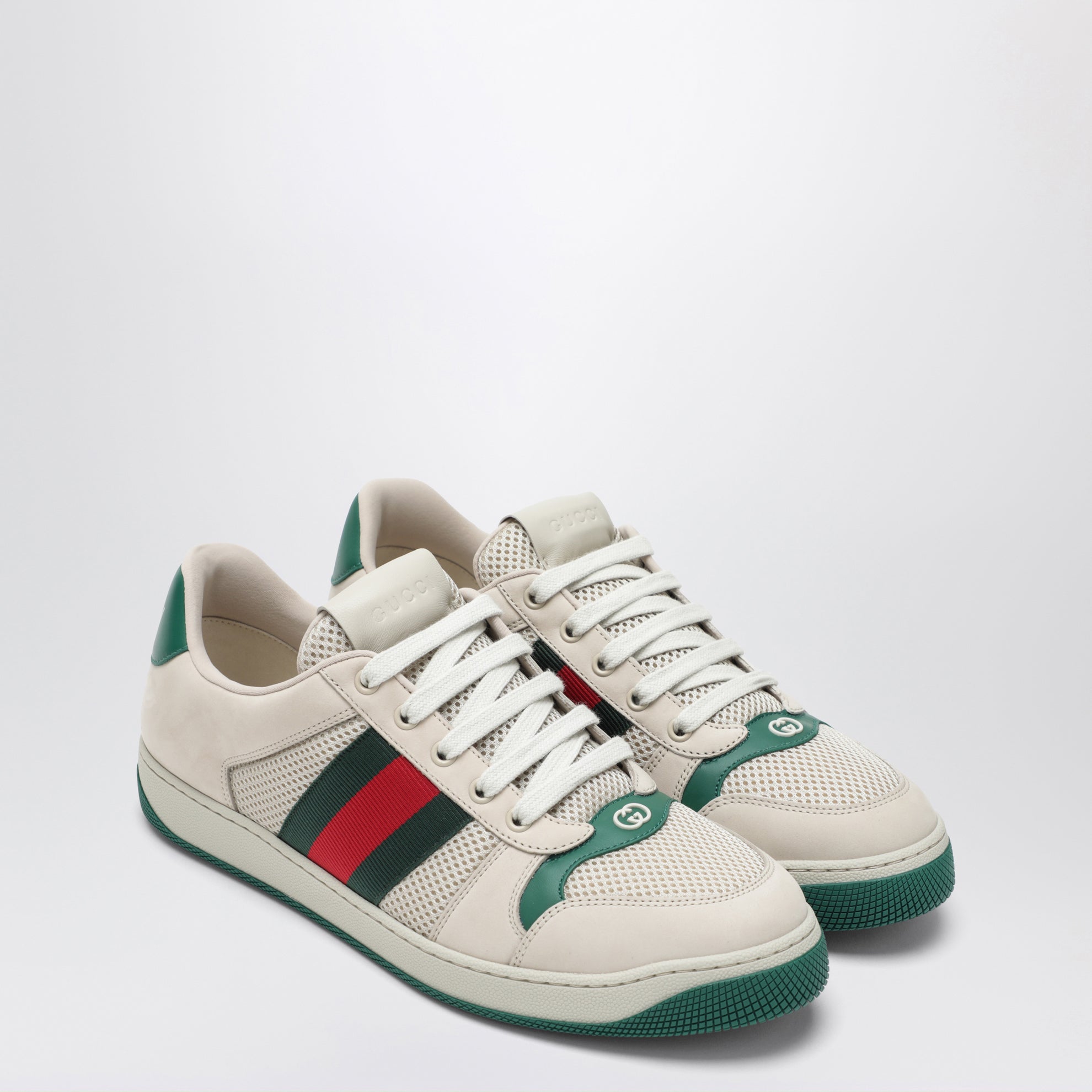 Sneaker Screener in mesh e pelle bianco/verde
