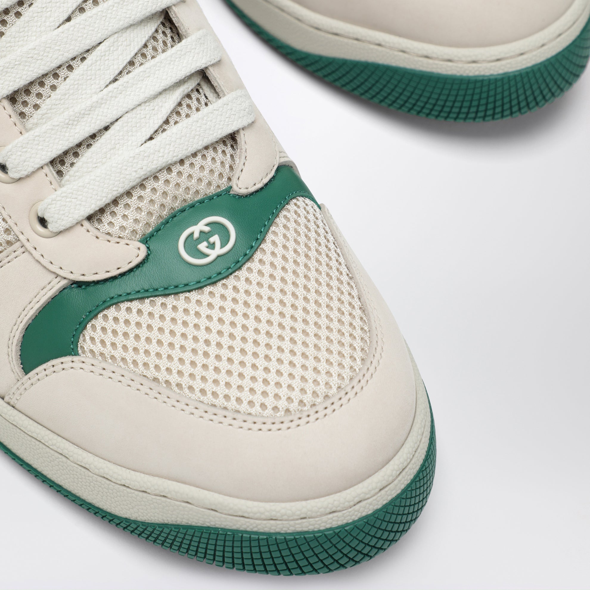 Sneaker Screener in mesh e pelle bianco/verde
