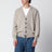 Cardigan greige mélange in misto cashmere