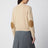 Beiger Cardigan mit Intrecciato-Ellenbogenpatches