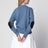 Kaschmirpullover in Denimblau mit Intrecciato-Einsätzen