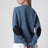 Kaschmirpullover in Denimblau mit Intrecciato-Einsätzen