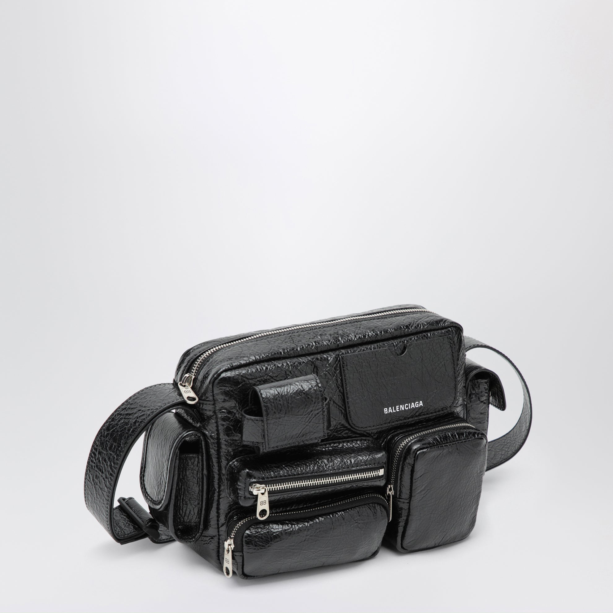 Superbusy camera bag in black Arena lambskin