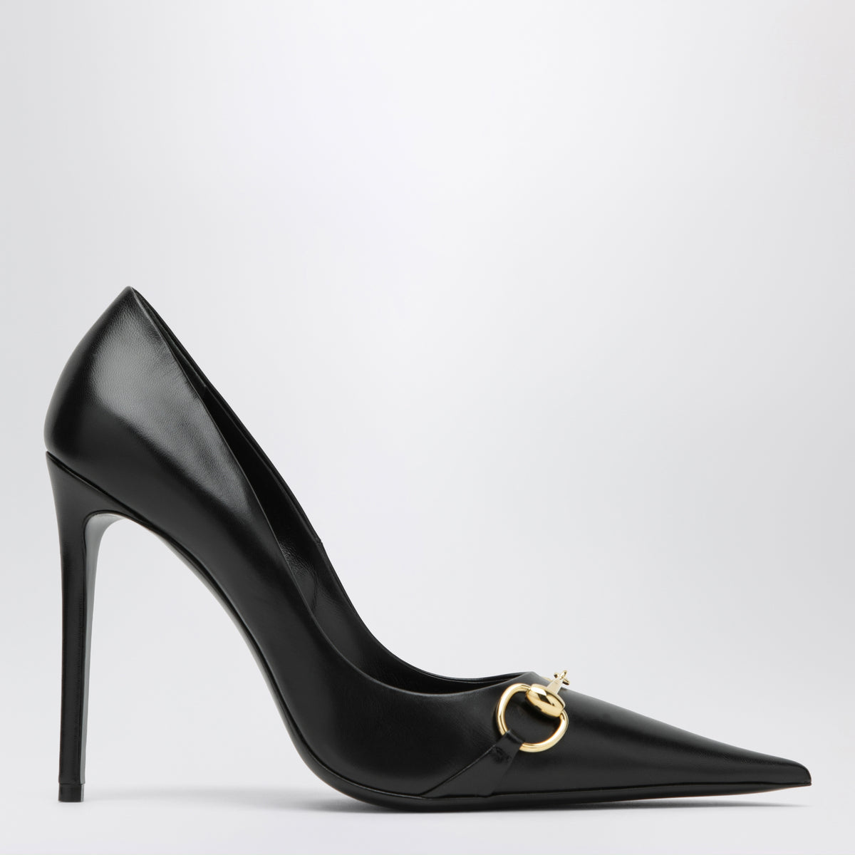 Donna black nappa leather pumps
