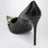 Donna black nappa leather pumps