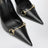 Donna black nappa leather pumps