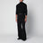 Black tailored trousers with pinstripe pattern