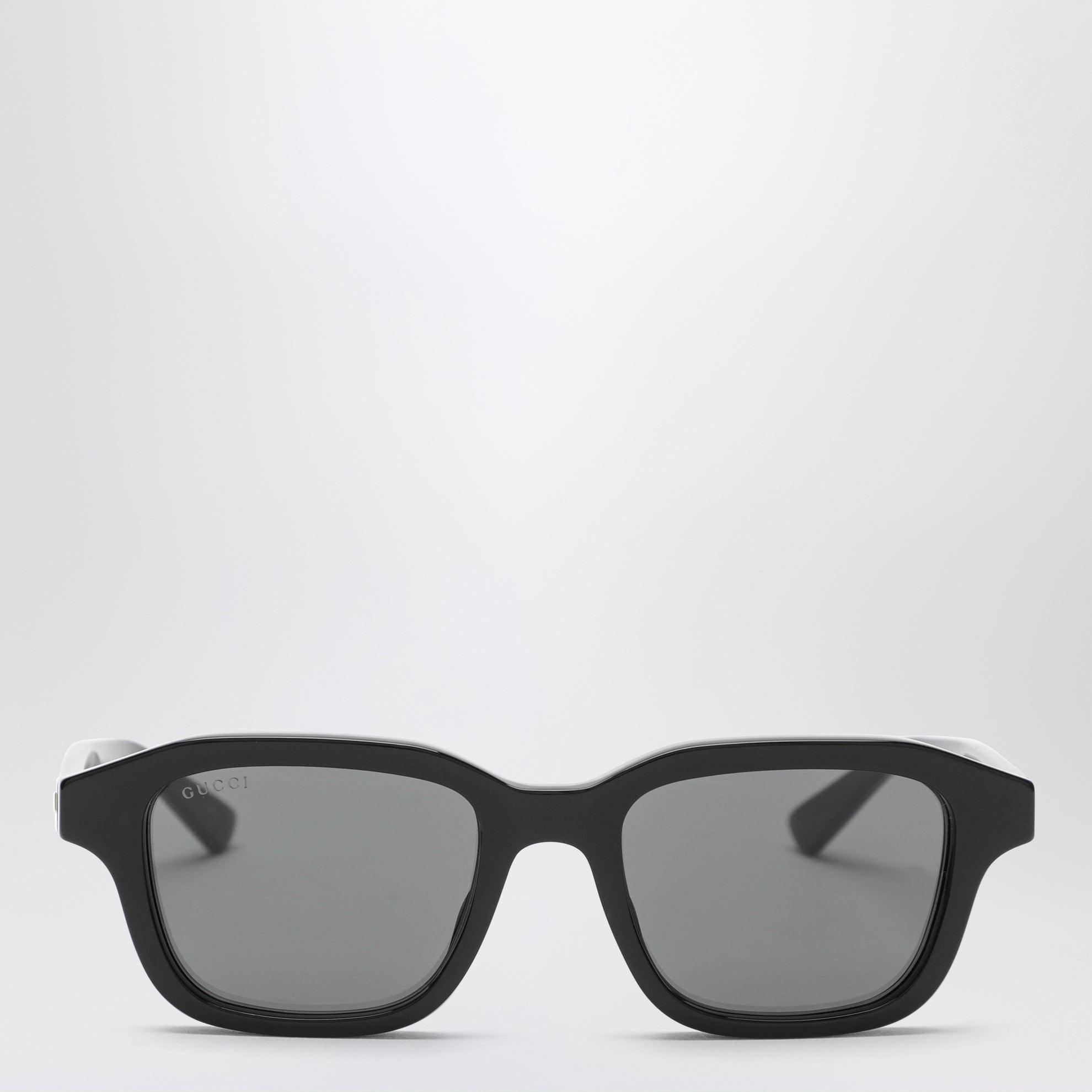 Occhiali da sole rettangolari in acetato nero/blu