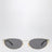 Gold-tone metal oval sunglasses