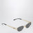 Gold-tone metal oval sunglasses