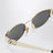 Gold-tone metal oval sunglasses
