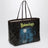 Select large tote in coated black canvas