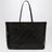 Select large tote in coated black canvas