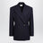 Navy blue double-breasted jacket in wool