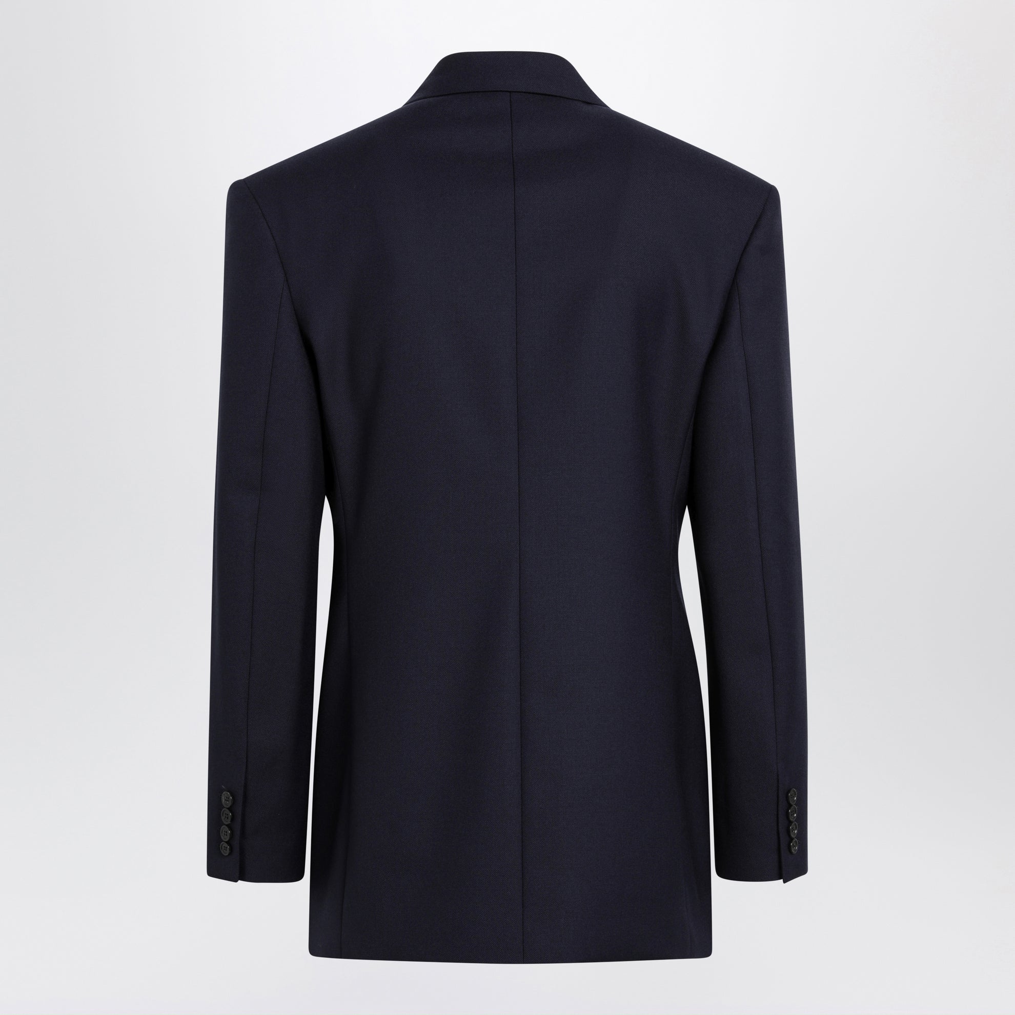 Navy blue double-breasted jacket in wool