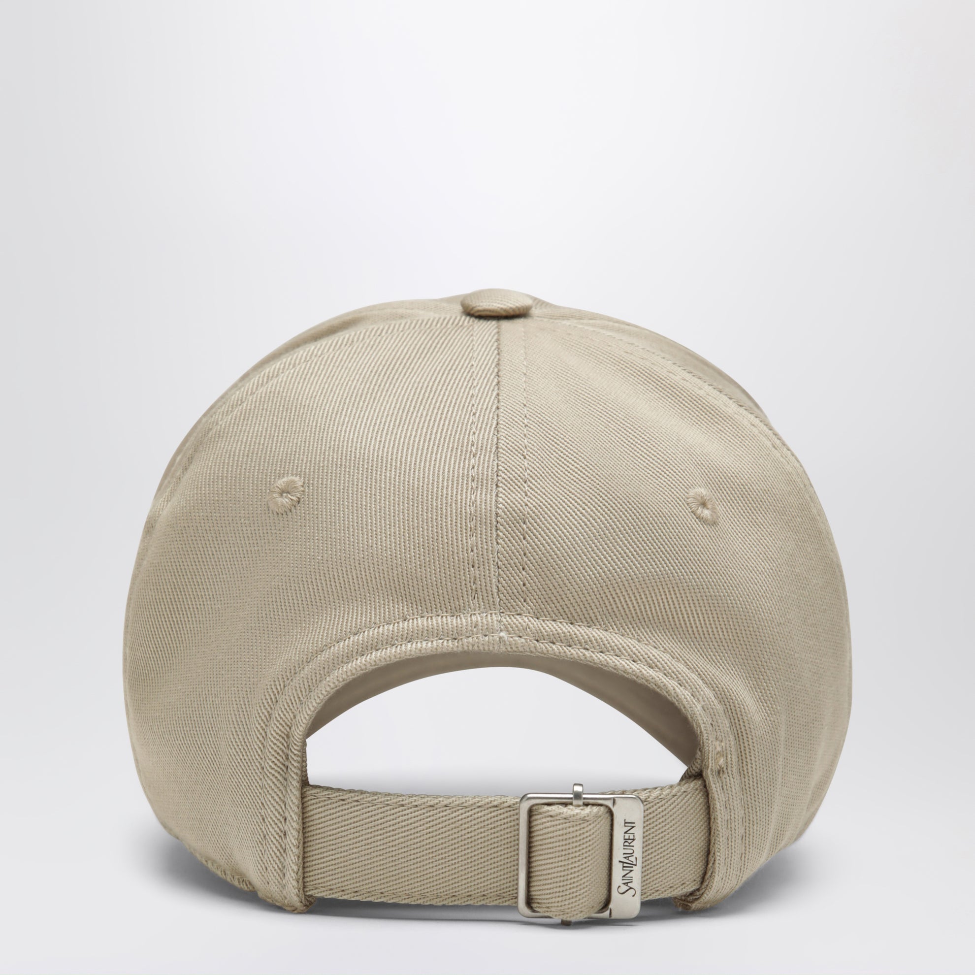 Berretto da baseball beige in cotone