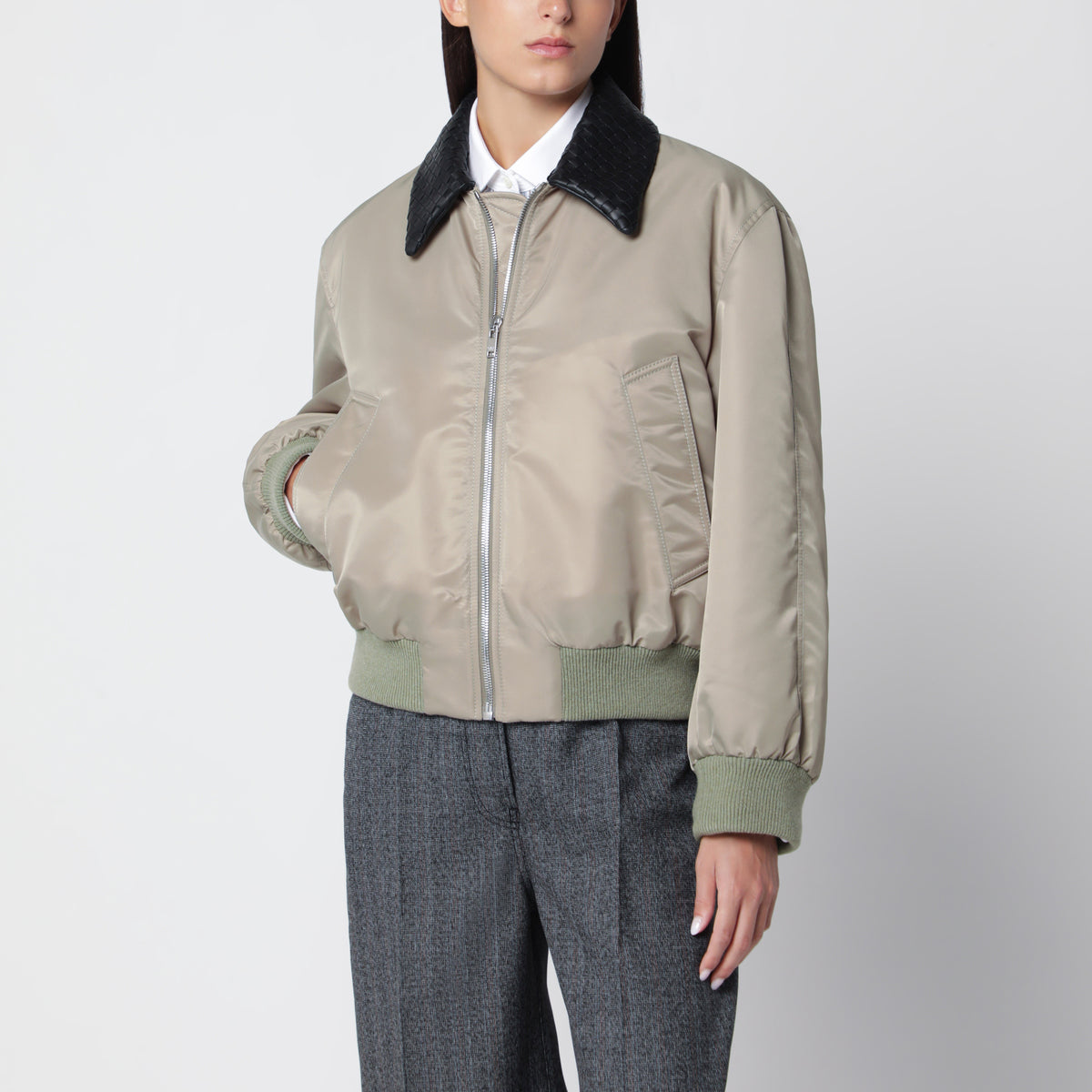 Tarragon Steppjacke aus Satin-Nylon