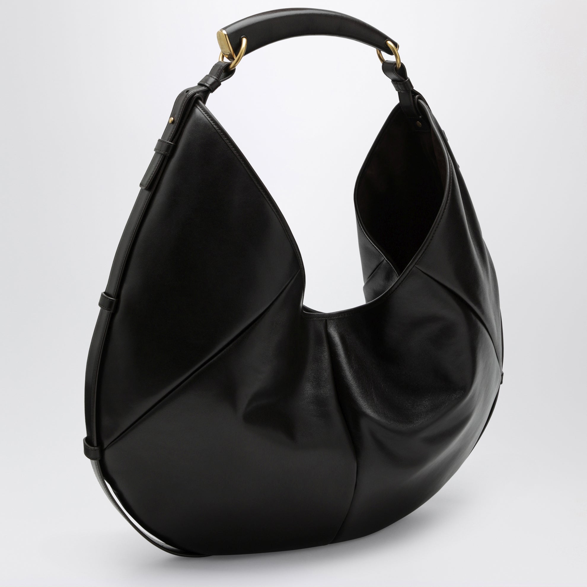 Borsa a spalla Mombasa grande in pelle Chocolate
