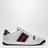 Sneaker Screener in pelle traforata bianca/blu