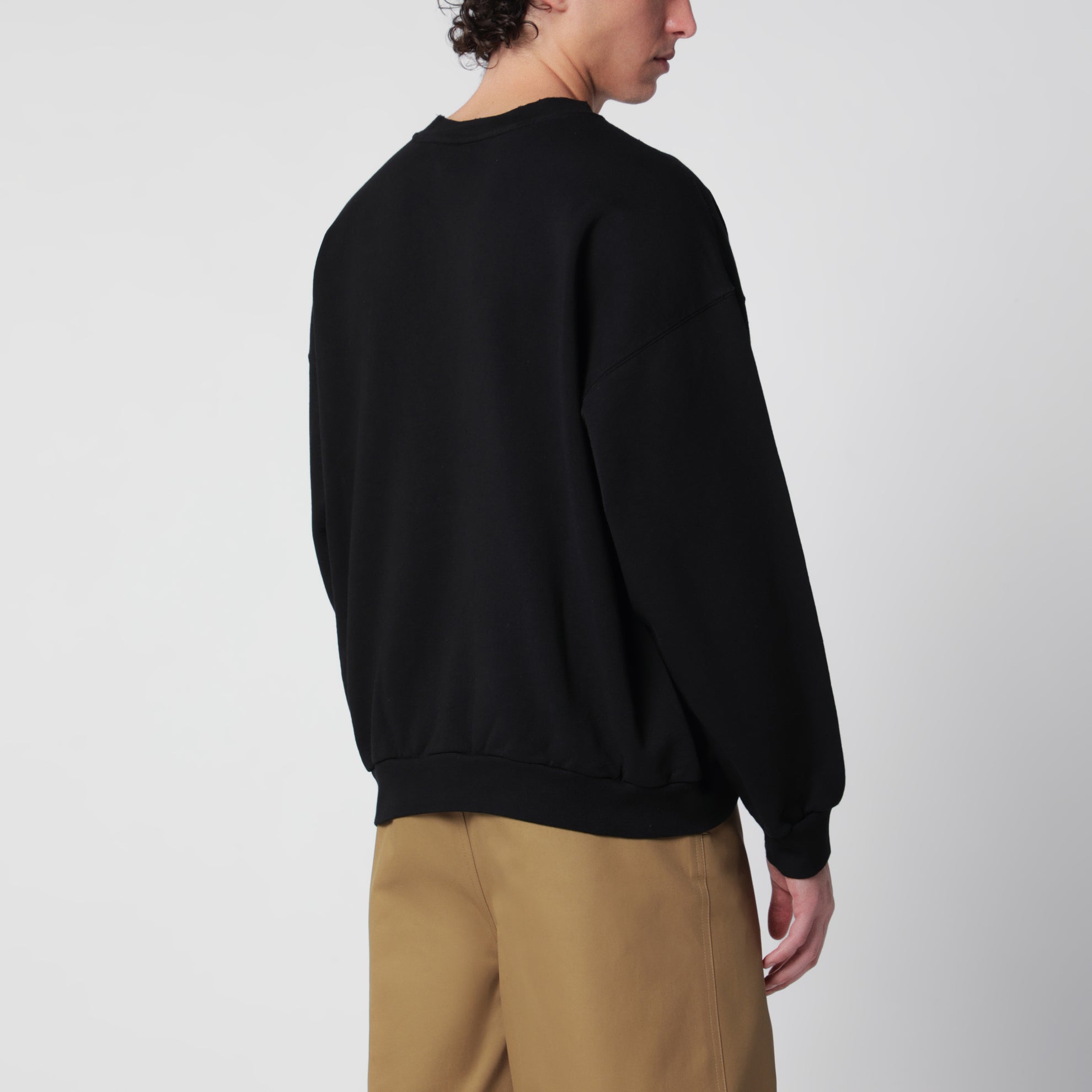 Schwarzes Sweatshirt mit Logo-Print