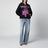 Felpa con zip Dream in cotone nera