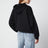 Felpa con zip Dream in cotone nera